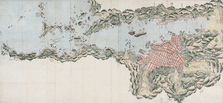 長崎港鳥瞰図 文化遺産オンライン