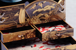 古松鶴蒔絵煙草盆 文化遺産オンライン