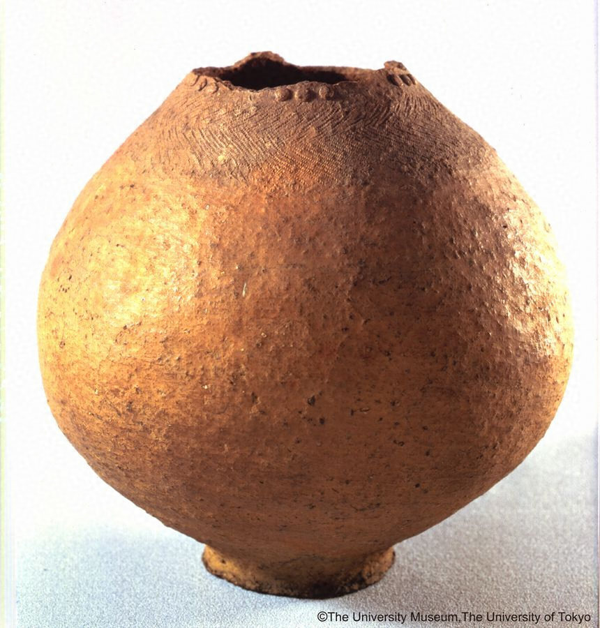 発掘品 弥生土器 そろばん型の小壷 波状紋様 矢作川流域出土 本郷
