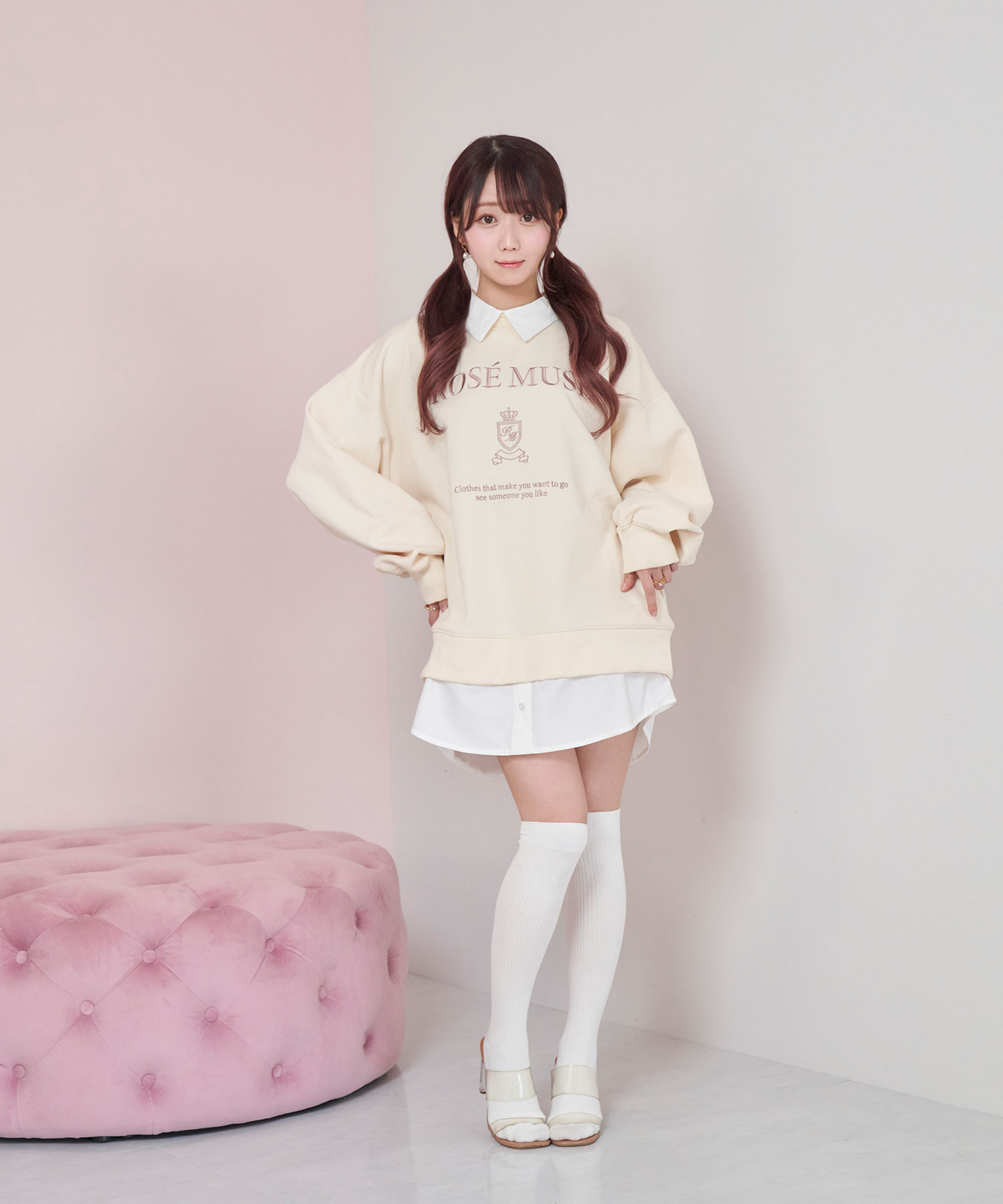 logo layered shirt sweat o/p – BUNNY APARTMENT