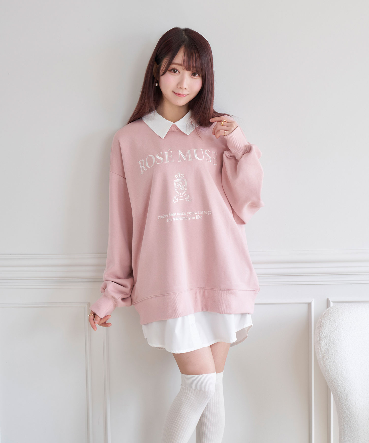 logo layered shirt sweat o/p – BUNNY APARTMENT