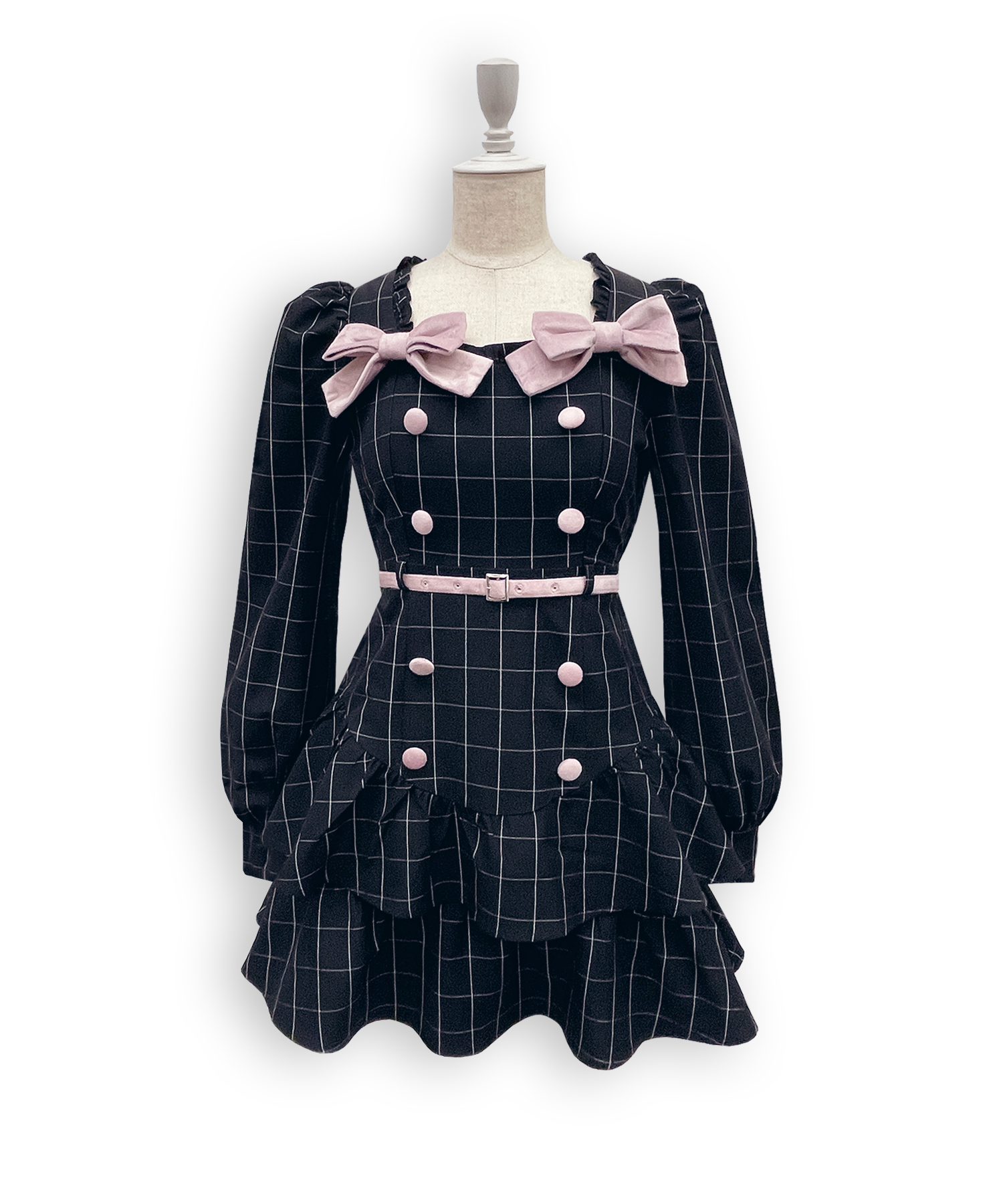 ベロアリボン配色ワンピース – BUNNY APARTMENT