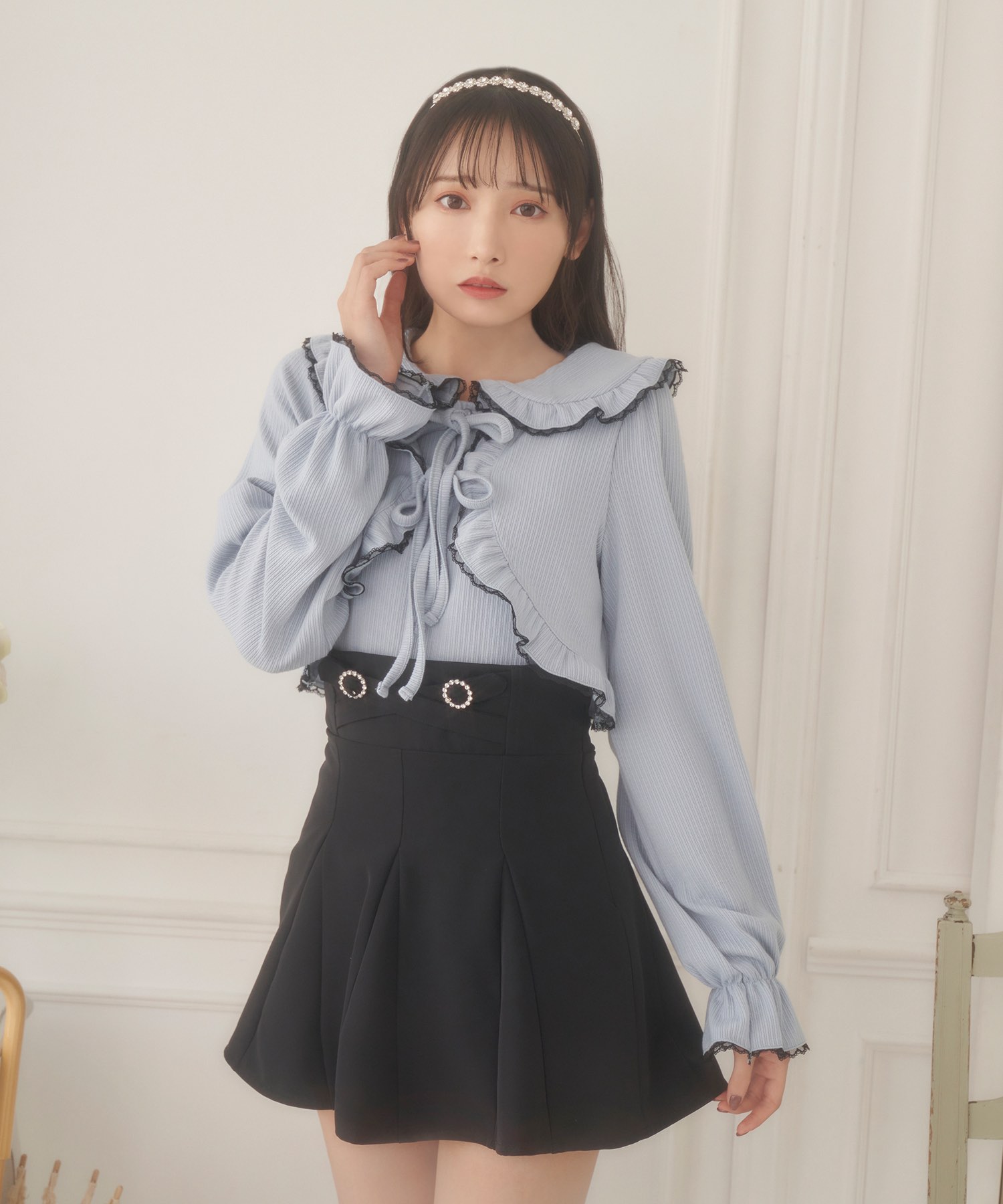 フリルリボンニットソートップス – BUNNY APARTMENT