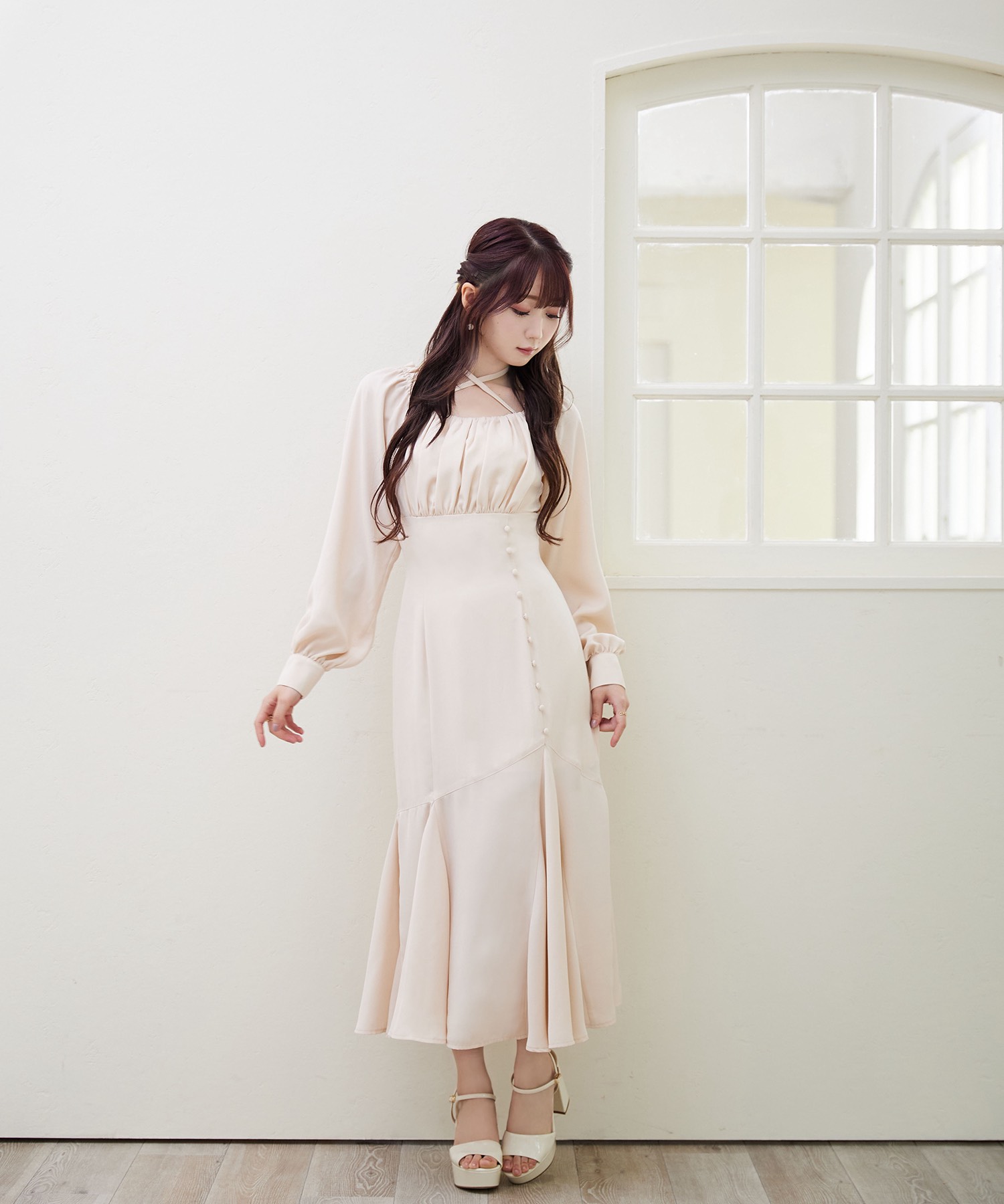 2way off-shoulder dress【ivory】 – BUNNY APARTMENT