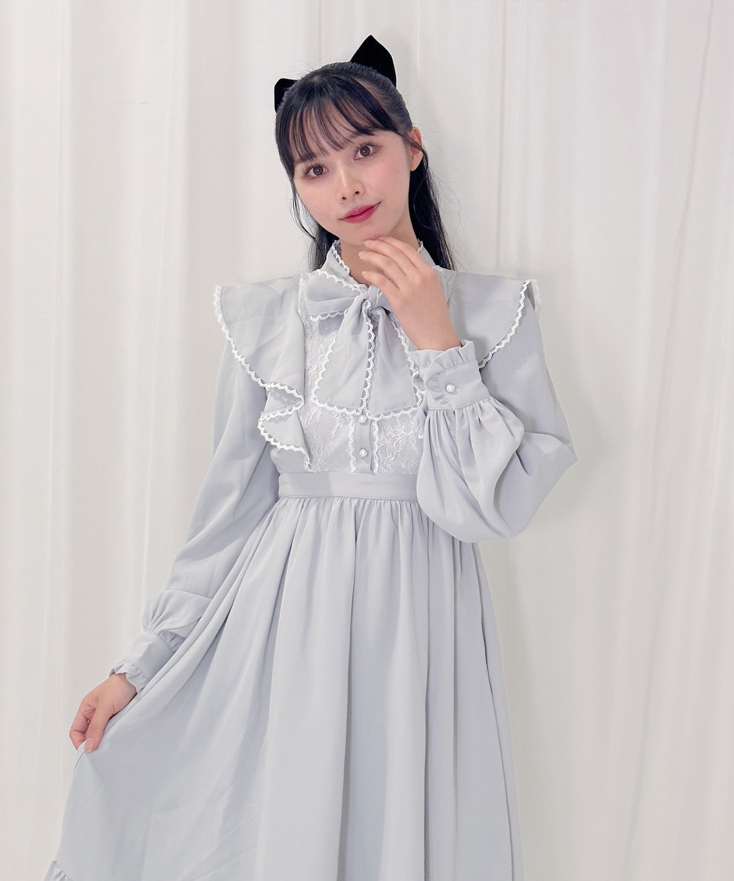 ラッフルボウタイリボンワンピース – BUNNY APARTMENT