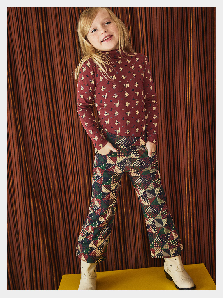 Misha & Puff 25AW A-Pant Madder Root Patchwork - Bunny Hill Boutique
