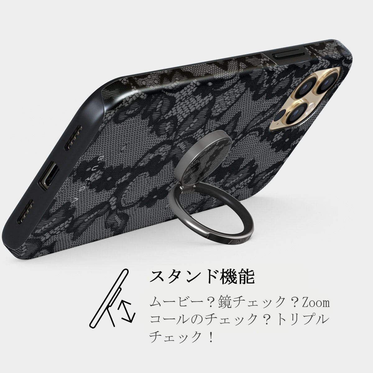 Magnetic - スマホリング ホルダー フィンガーグリップスタンド｜BURGA