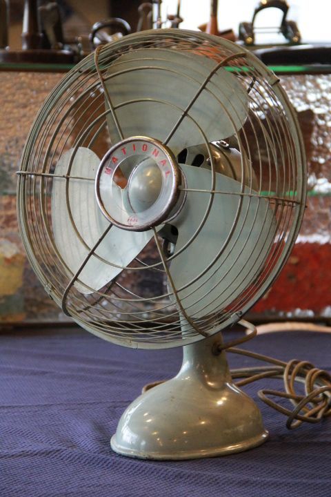 レトロ National 松下電器 40センチ スタンド 扇風機 キャスター付