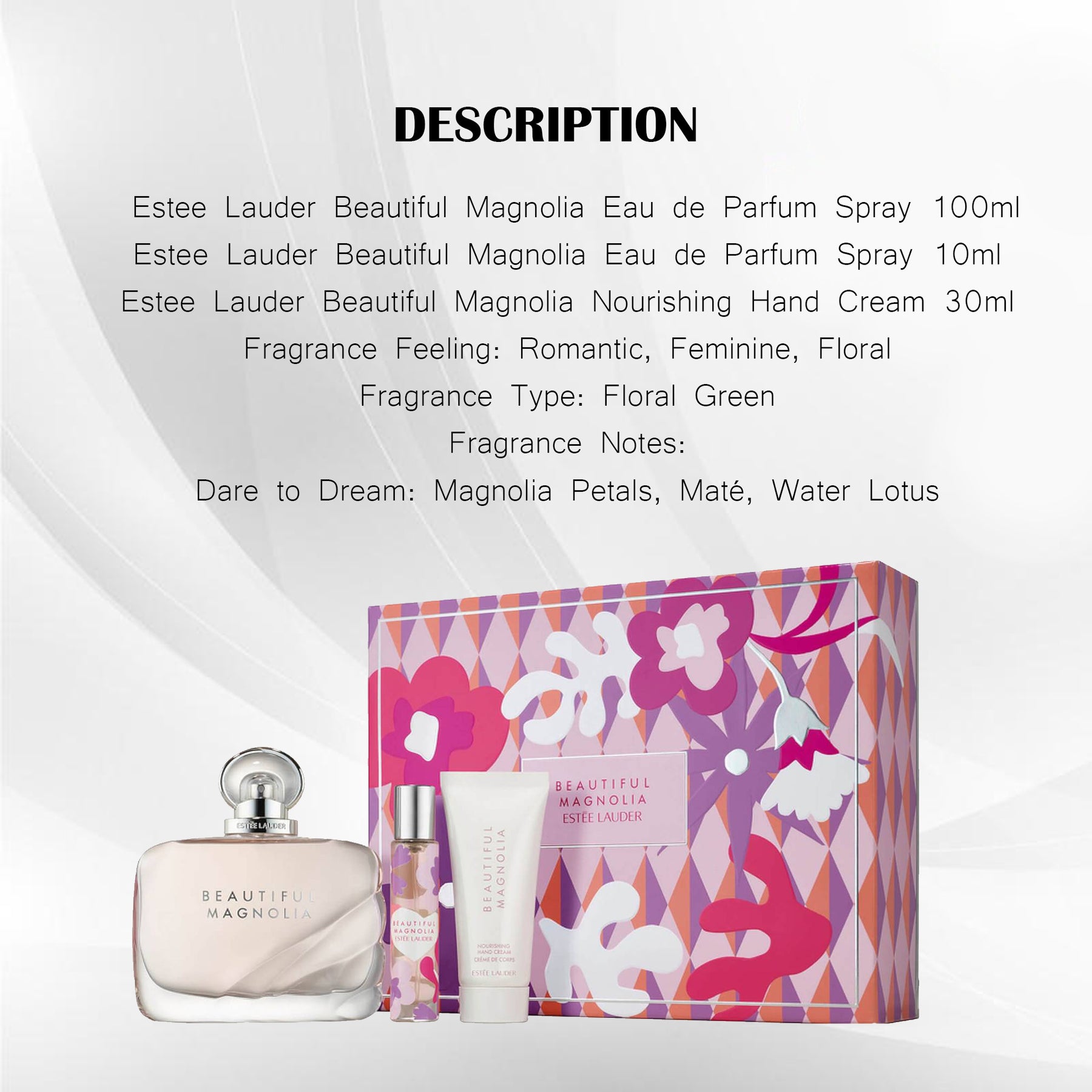 ESTEE LAUDER BEAUTIFUL MAGNOLIA EDP PERFUME SET 3PCS – Buyerkits