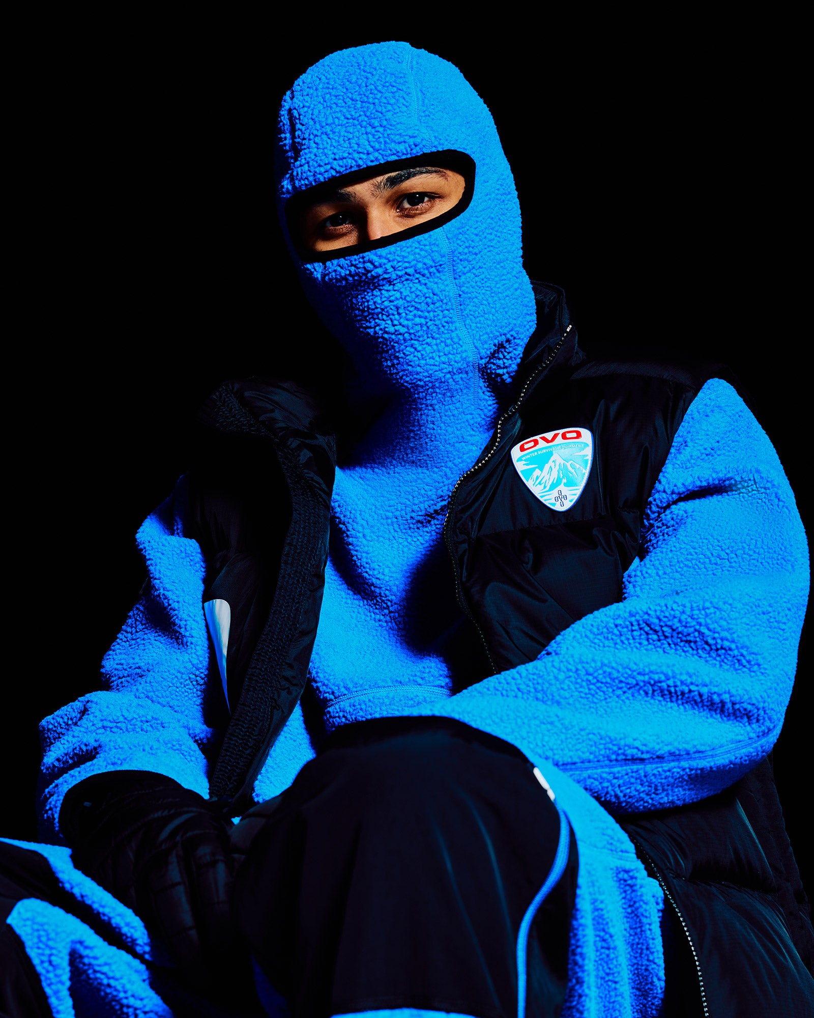 Balaclava Sherpa Hoodie - Blue Shock – October's Very Own