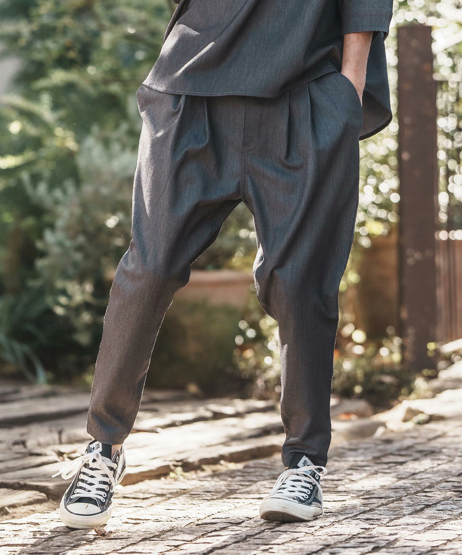 CAMBIO(カンビオ)】Denim Like Drape Sarrouel Pants サルエルパンツ