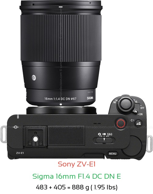 Sony ZV-E1 Camera and Sigma 16mm F1.4 DC DN E Lens