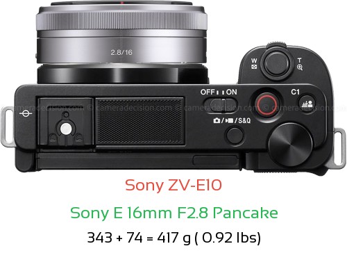 Sony ZV-E10 Camera and Sony E 16mm F2.8 Pancake Lens