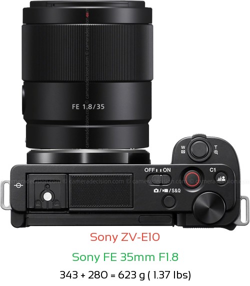 Sony ZV-E10 Camera and Sony FE 35mm F1.8 Lens
