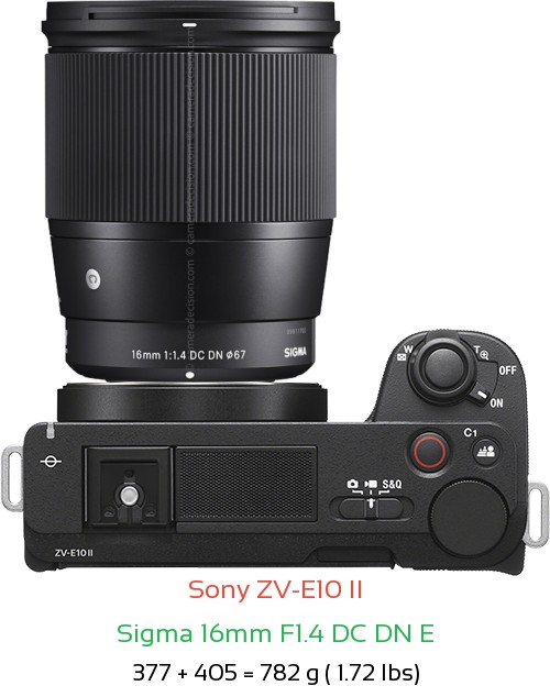 Sony ZV-E10 II Camera and Sigma 16mm F1.4 DC DN E Lens