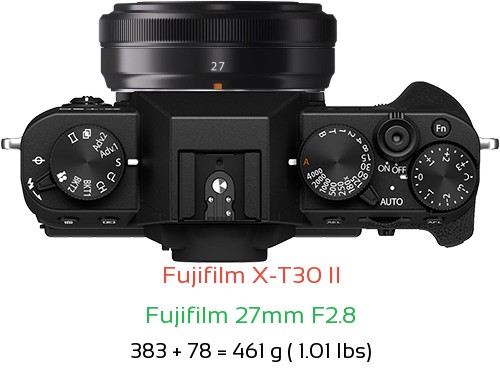 Fujifilm X-T30 II Camera and Fujifilm 27mm F2.8 Lens