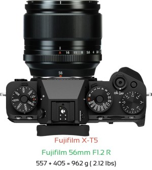 Fujifilm X-T5 Camera and Fujifilm XF 56mm F1.2 R WR Lens