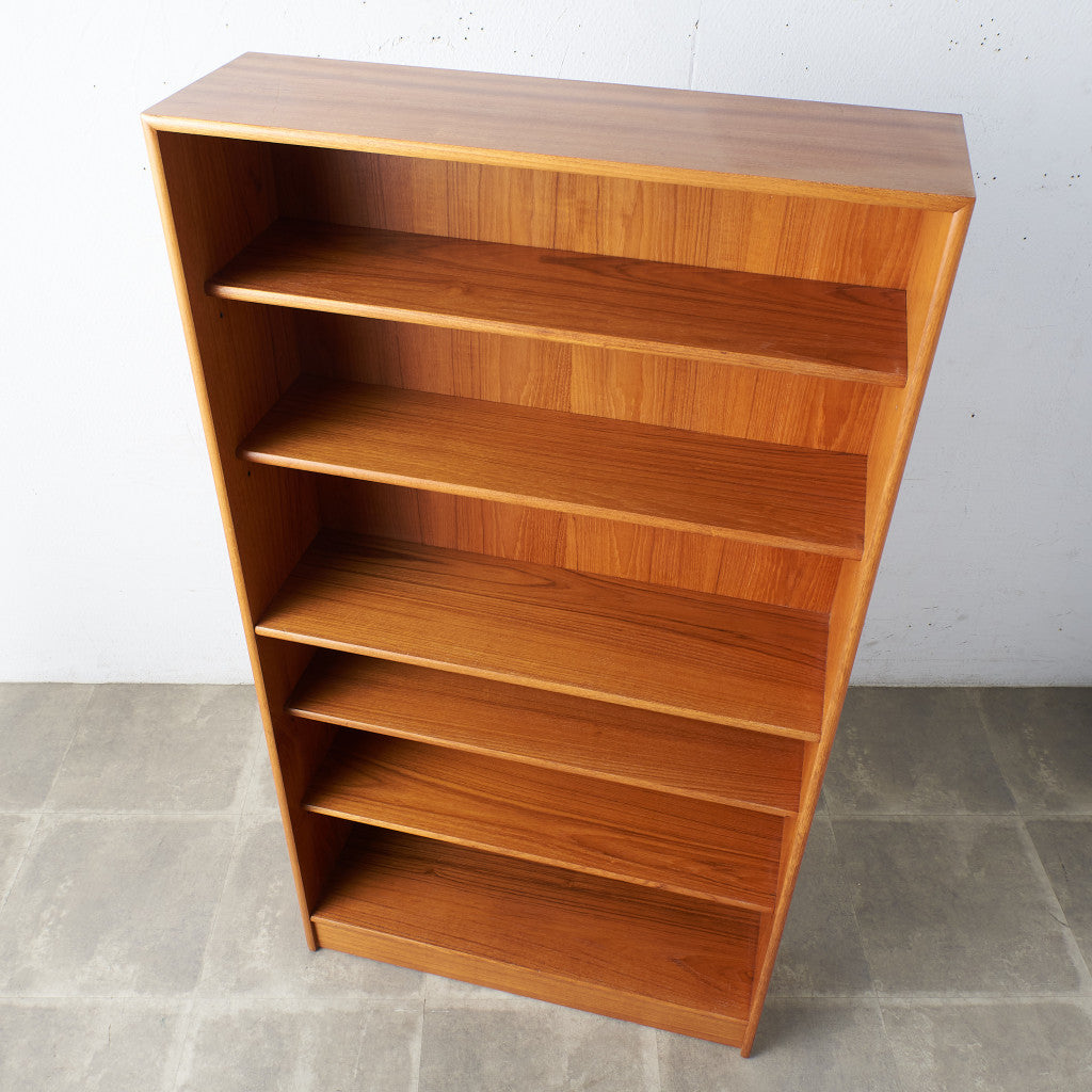 64346]イギリス ヴィンテージ ブック シェルフ 木製 チーク 飾り棚