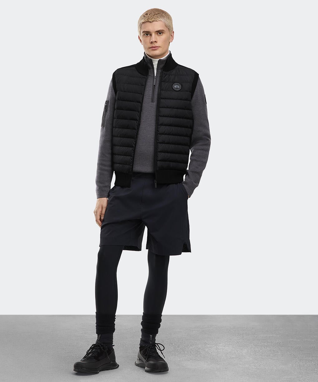 ハイブリッジ ニット ベスト ブラックレーベル(6829MB)｜カナダグース
