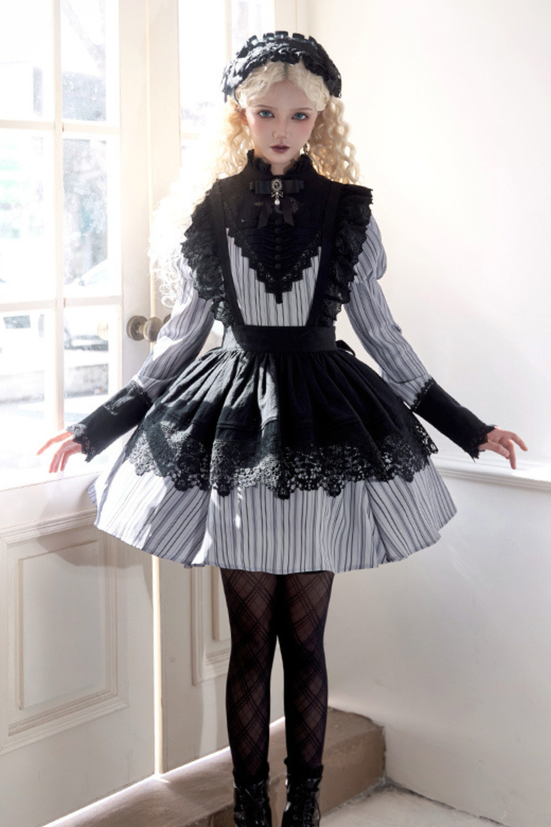 レトロ】ストライプロリータドレス【VNHZPS】 – candymoon