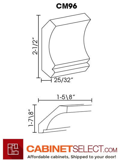 AG-CM96: Greystone Shaker Crown Molding - CabinetSelect.com