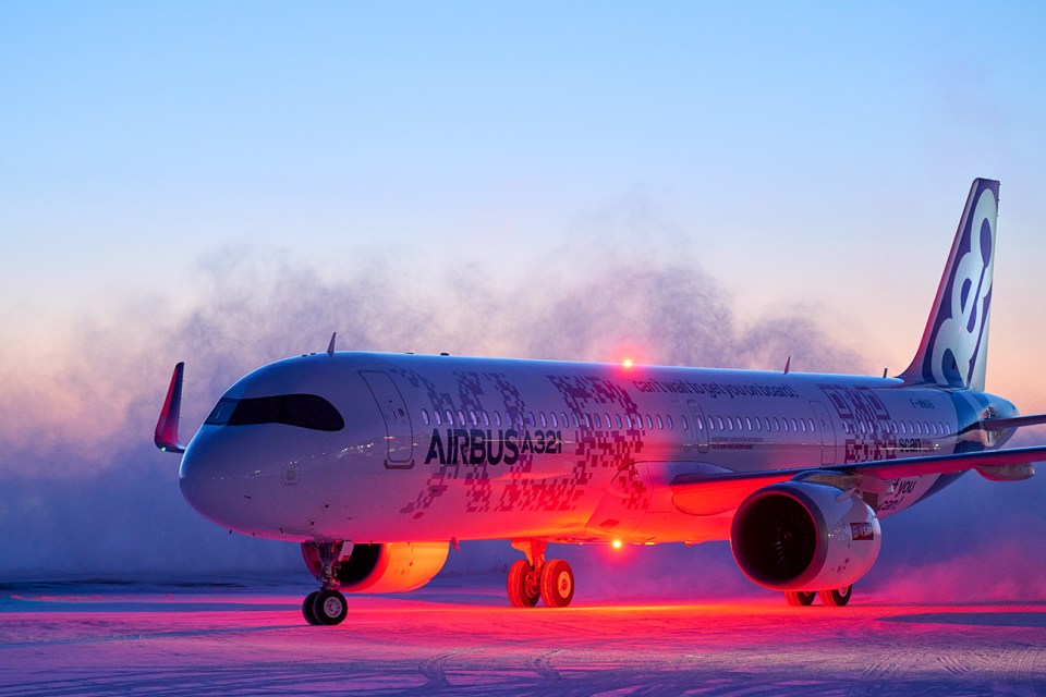 New Airbus jet arrives in Yellowknife for cold-weather tests