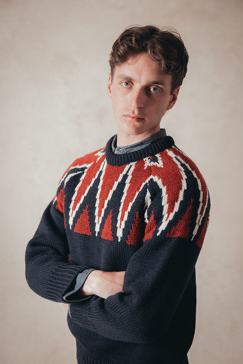 ナイジェル・ケーボン】MAN / キークルーニット / KEY CREW KNIT