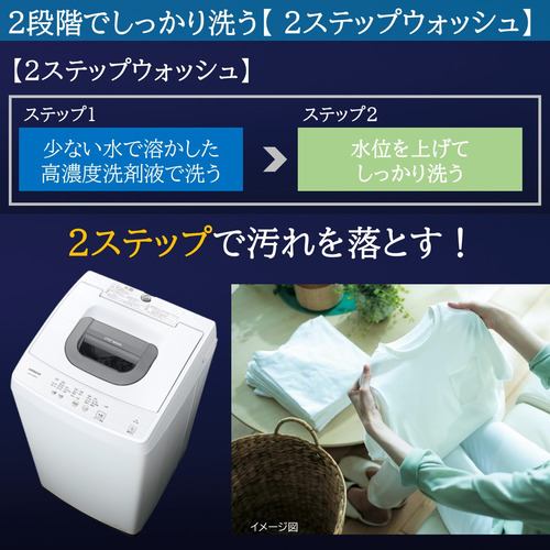 日立 全自動洗濯機 洗濯：5.0kg 幅53.9cm 2ステップウォッシュ 風脱水