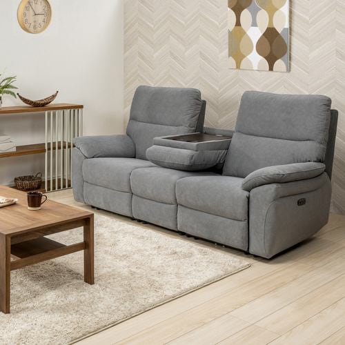 在庫限り】ヤマダオリジナル 電動リクライニングソファ 幅201cm 3人掛