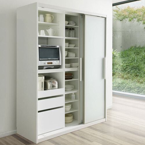 大塚家具 キッチンボード 「ネロ」 ホワイト 幅160cm | ヤマダウェブコム