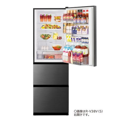 日立 冷蔵庫 375L 左開き 3ドア 幅60cm シンプルデザイン うるおい野菜