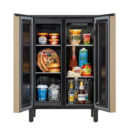 アクア 冷蔵庫 72L 観音開き 2ドア 幅60cm 家具調デザイン 省エネ静音