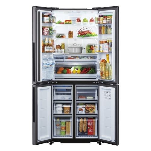 アクア 冷蔵庫 420L 観音開き 4ドア 幅70cm うす型 大容量冷凍室