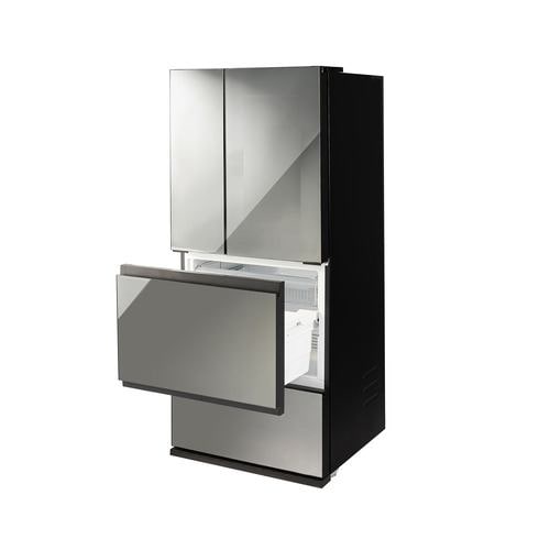 ツインバード HR-EI35B 4ドア冷蔵庫 中身が見える冷蔵庫 354L ブラック