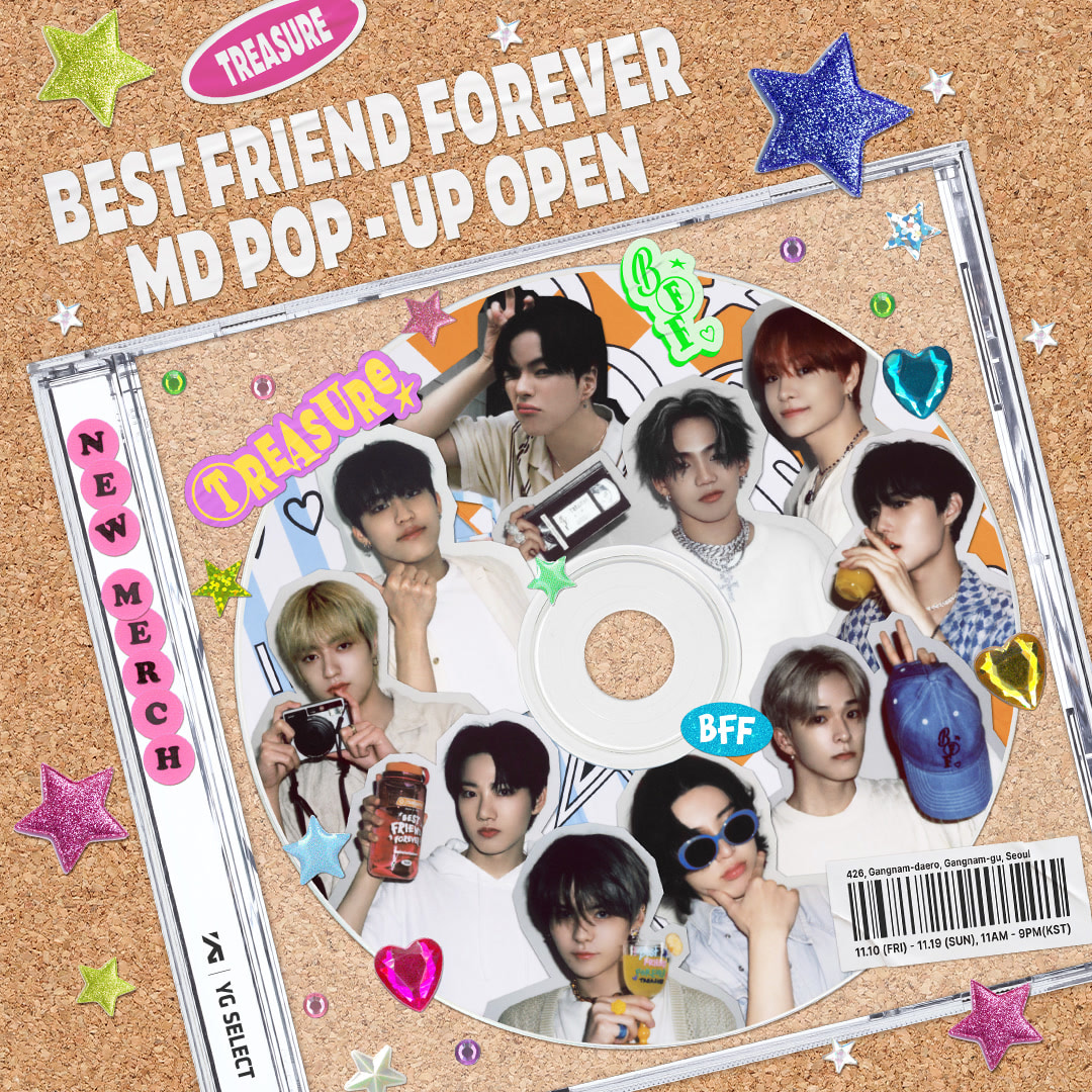 TREASURE NEW MERCH POP-UP OPEN [BEST FRIEND FOREVER] EVENT - YG SELECT