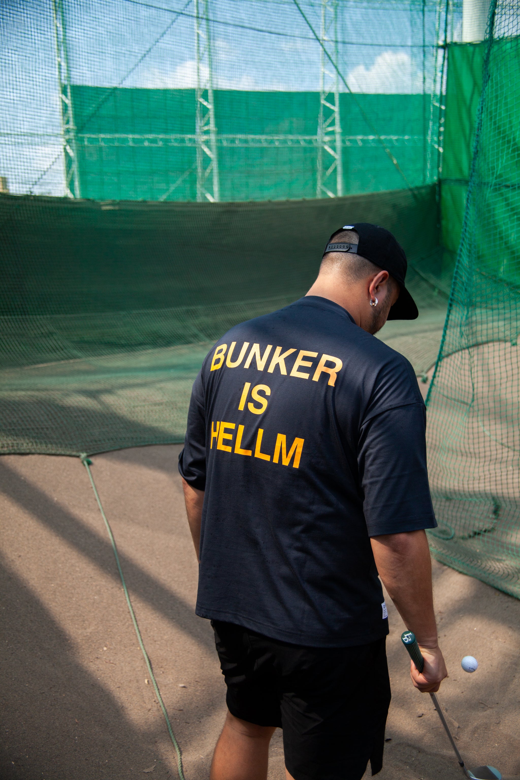 SHELTECH × Cph Golf #BUNKER IS HELLM MOCK NECK TEE BLACK – Cph/Golf™︎