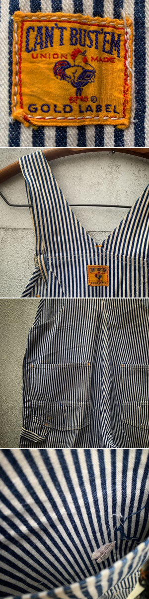 1950〜1960's “ CAN'T BUST'EM（GOLD LABEL） ” / HICKORY STRIPE