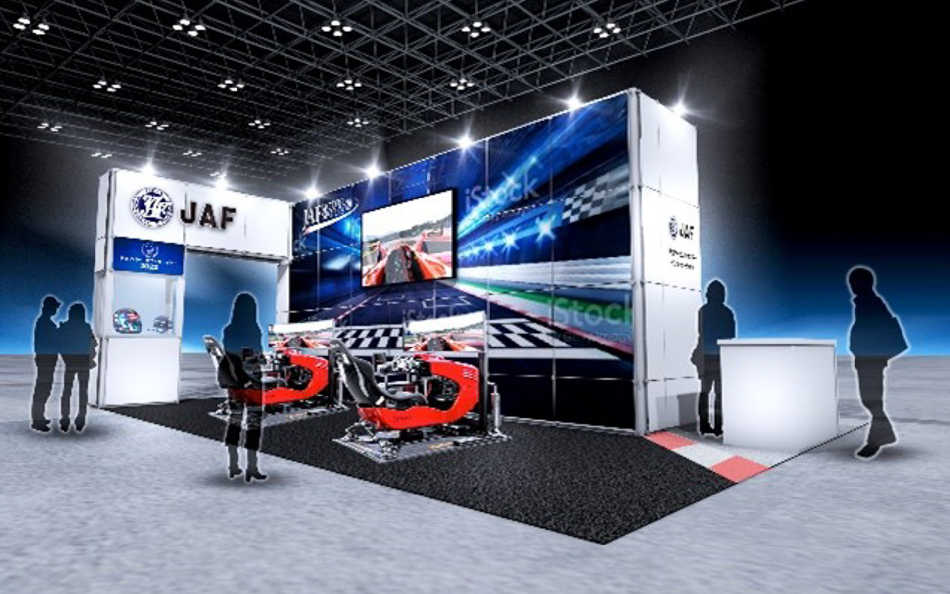 JAF、東京オートサロン2023に出展 ブースにレーシングシミュレーター