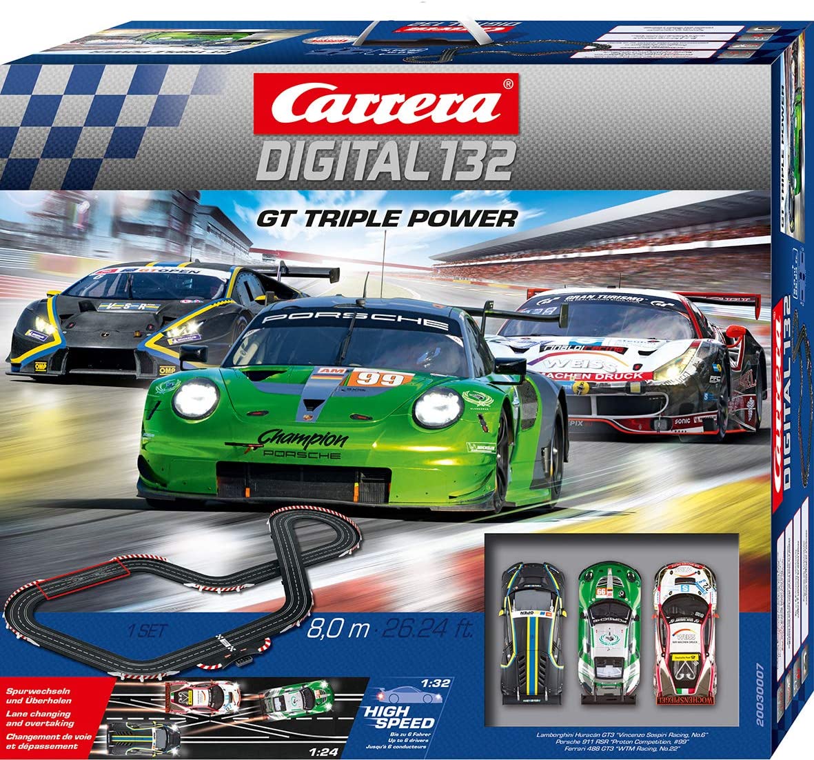 Carrera digital132 ｺｰｽｾｯﾄ 20030007◇GT TRIPLE POWER set 