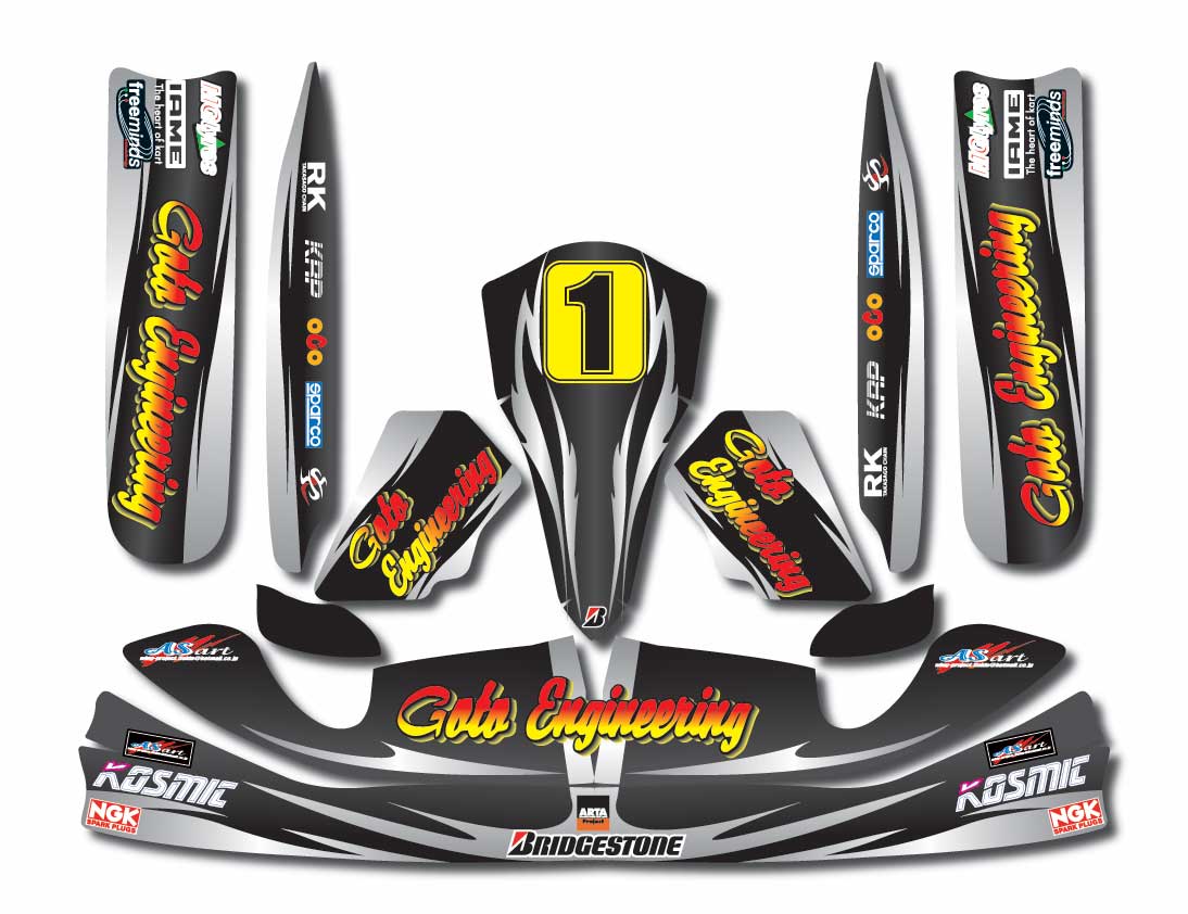 レーシングカートKali Kart ステッカーセット レーシングカートKali