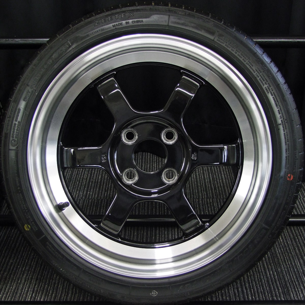 PDW XSW Type-6S 15×7J(+35)PCD100-4H 中古 ブラック&リムポリッシュ
