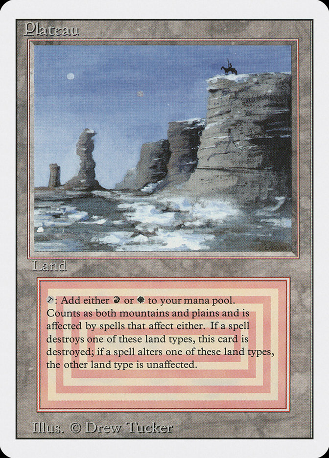Plateau revised/3ed EN デュアルランド MTG Plateau · Revised