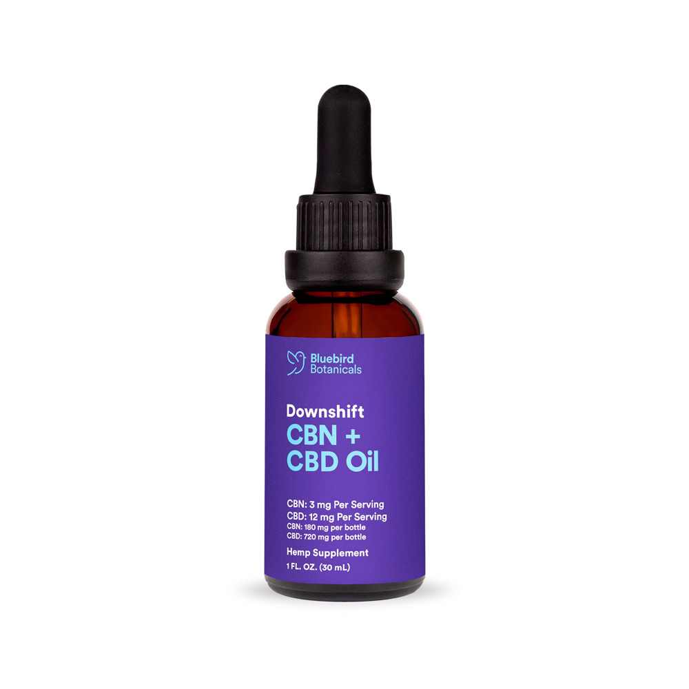 Bluebird Botanicals, Downshift CBN + CBD Oil, Full Spectrum, 1fl