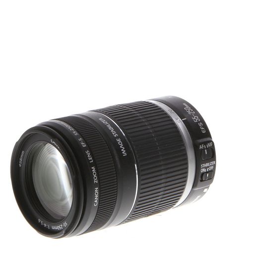 Canon EF-S 55-250mm f/4-5.6 IS Autofocus APS-C Lens, Black {58