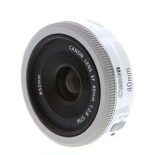 Canon 40mm f/2.8 STM Pancake EF-Mount Lens, White {52}