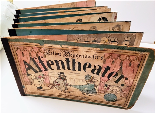 Affentheater by Lothar Meggendorfer Panorama Book circa 1880s
