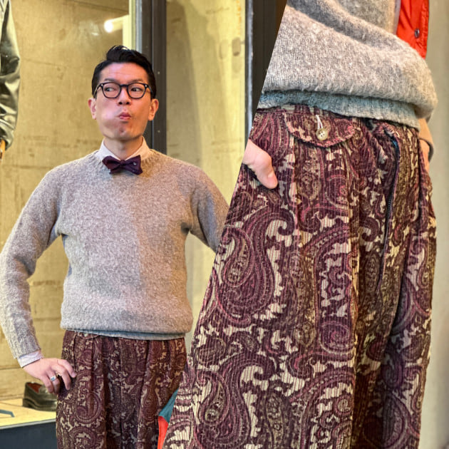 シャギードッグ セーターと太畝コーデュロイ】この組み合わせ