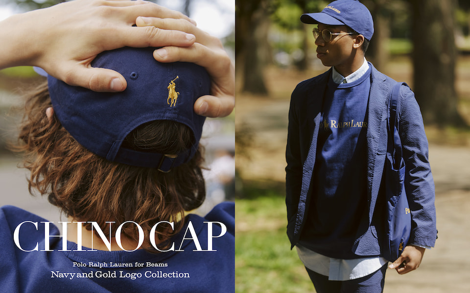 Navy and Gold Logo Collection” Special order made by BEAMS for