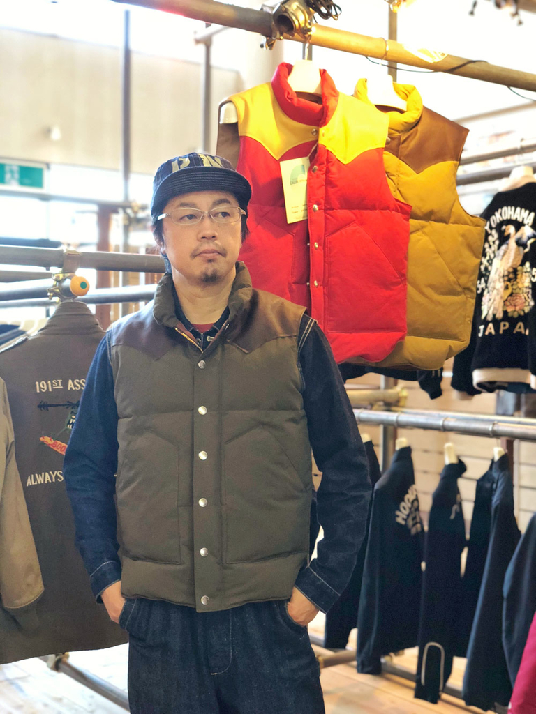 シュガーケーン/SUGAR CANE 大人気レザーヨークダウンベストが入荷しま