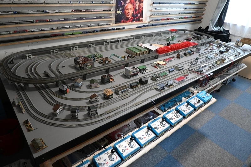 Nゲージ固定レイアウト、単線高架線路の複線化完了 - yorokinoko